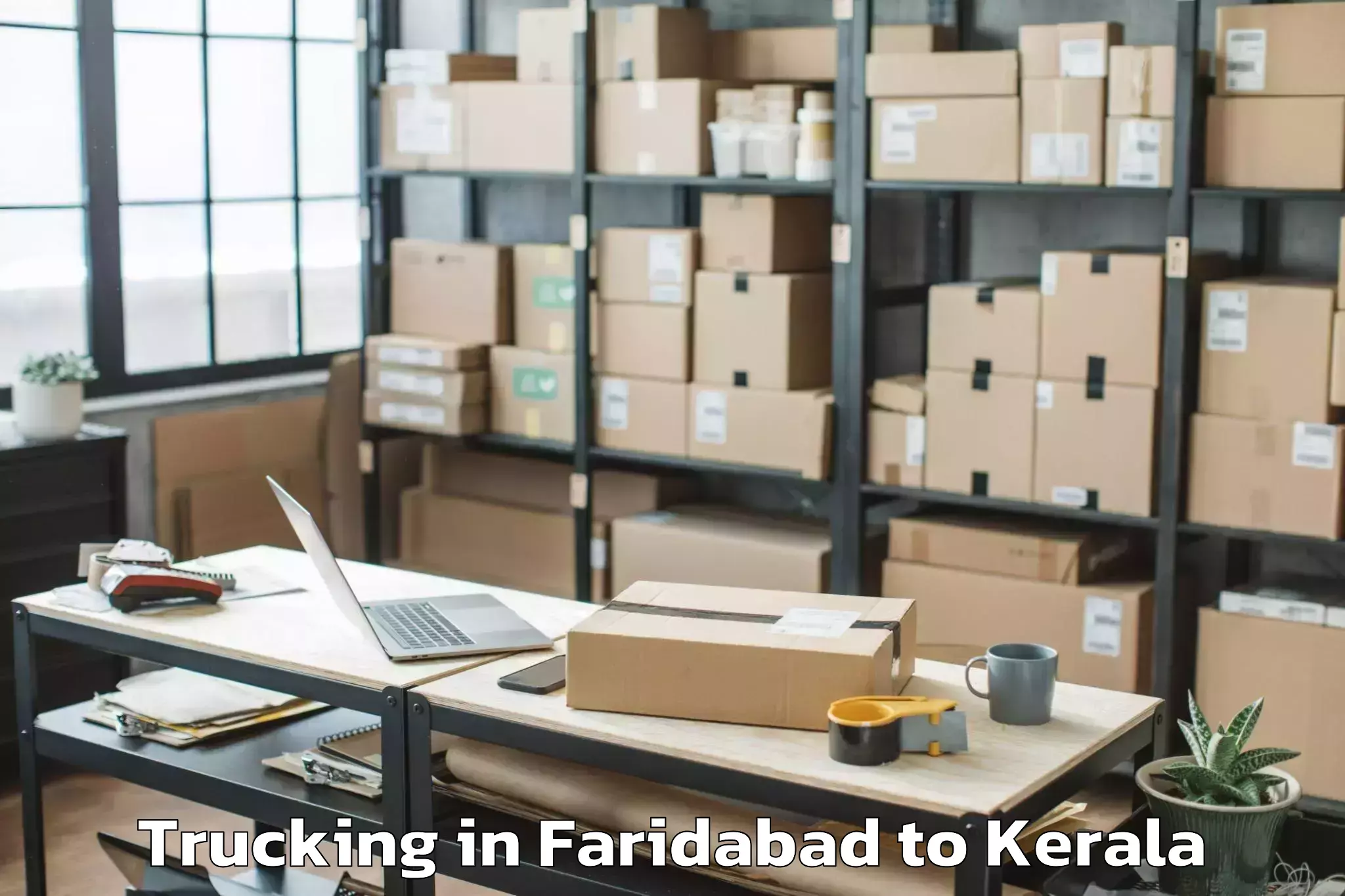 Book Faridabad to Nenmara Trucking Online